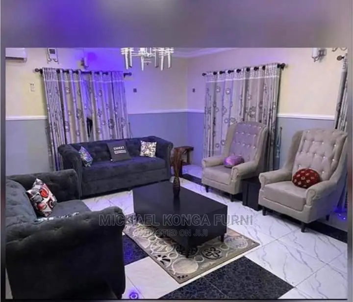 Classic 7 Seater Living Room Fabric Made Sofa Chair.