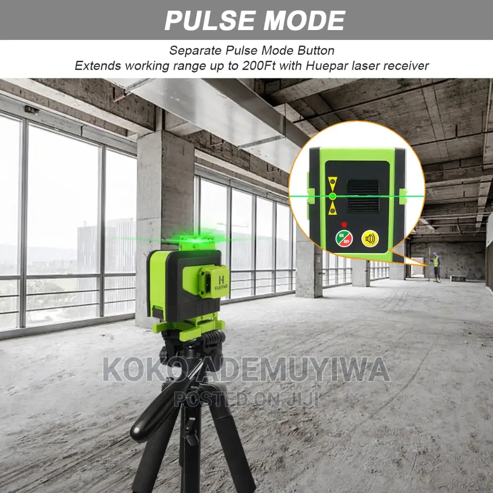 Huepar 4D 16 Lines Outdoor Laser Level With Receier