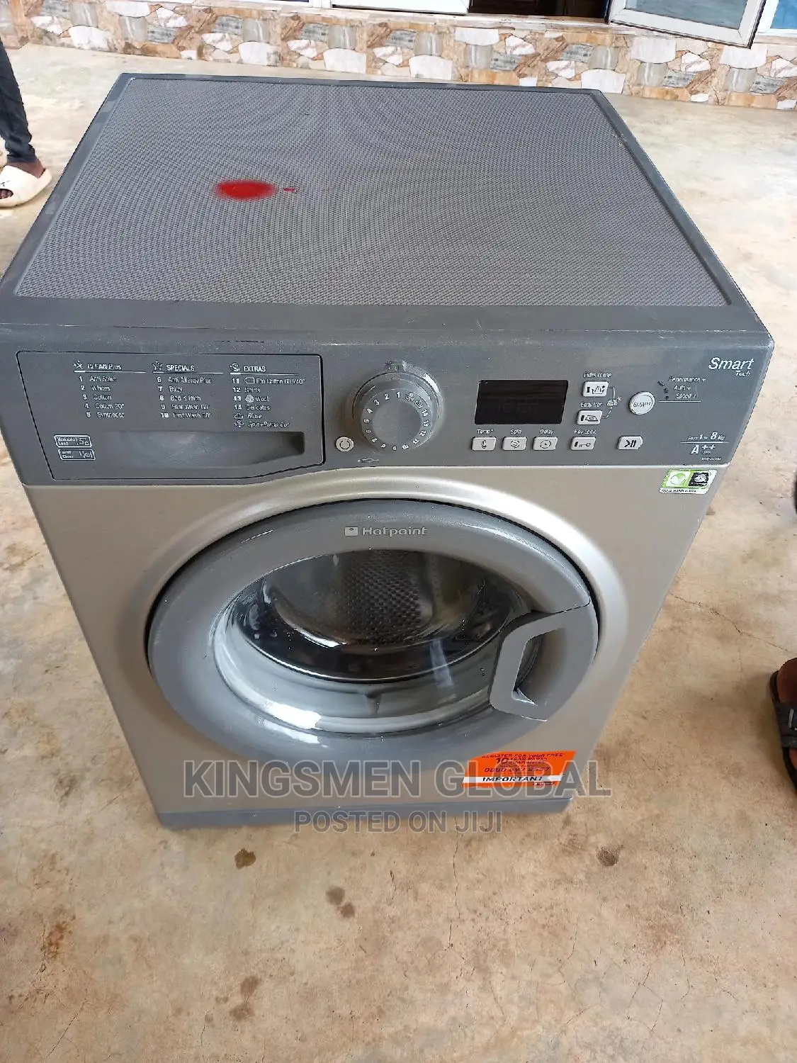 8kg/1400rpm Hotpoint Front Loader Inverter Washing Machine