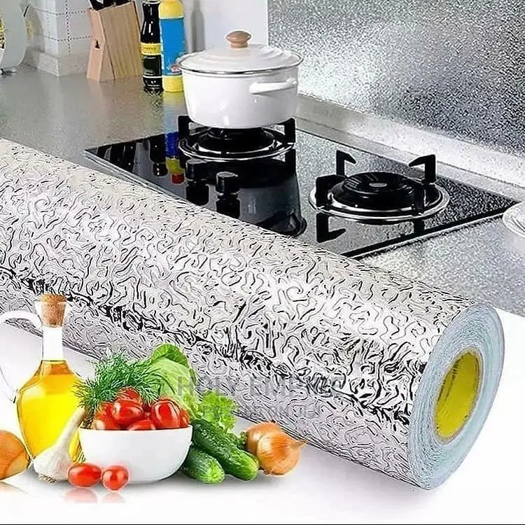 Oil-proof Waterproof Stickers Aluminum Foil Kitchen Cabinet