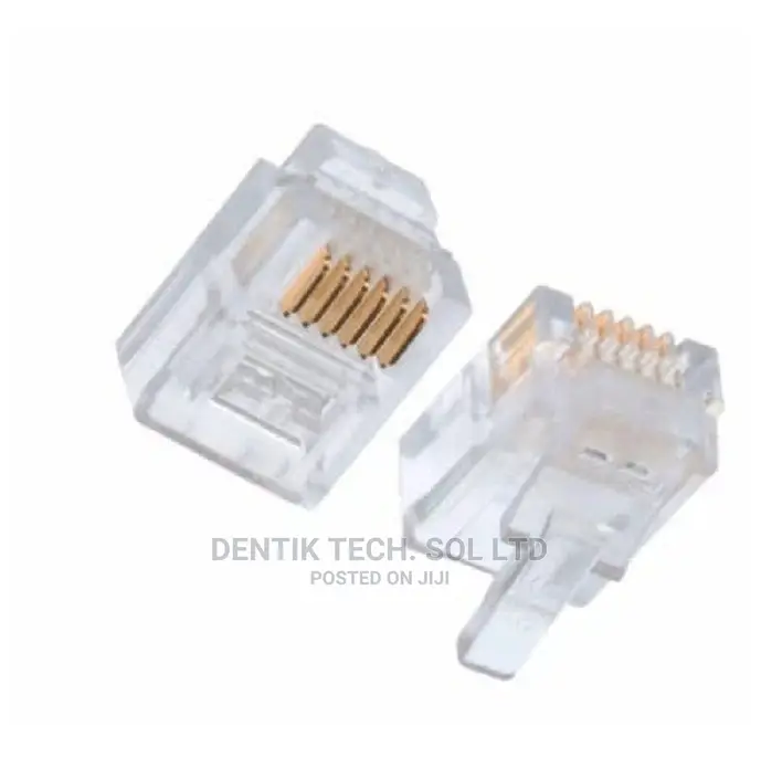 RJ-11 Connector - 4P4C 4pins - 100 Pieces