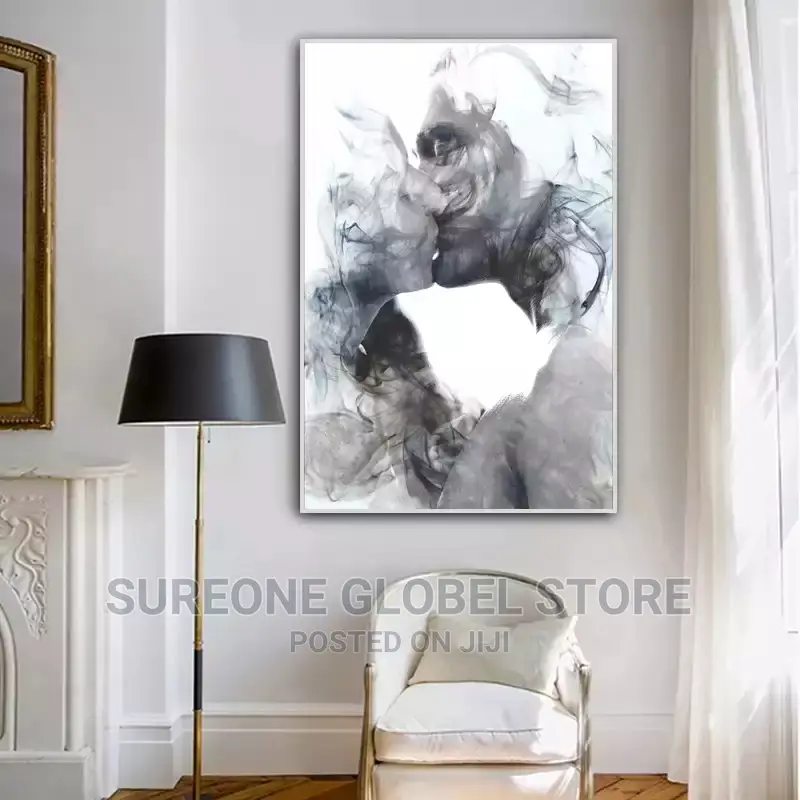 Sexy Kiss Abstract Oil Painting