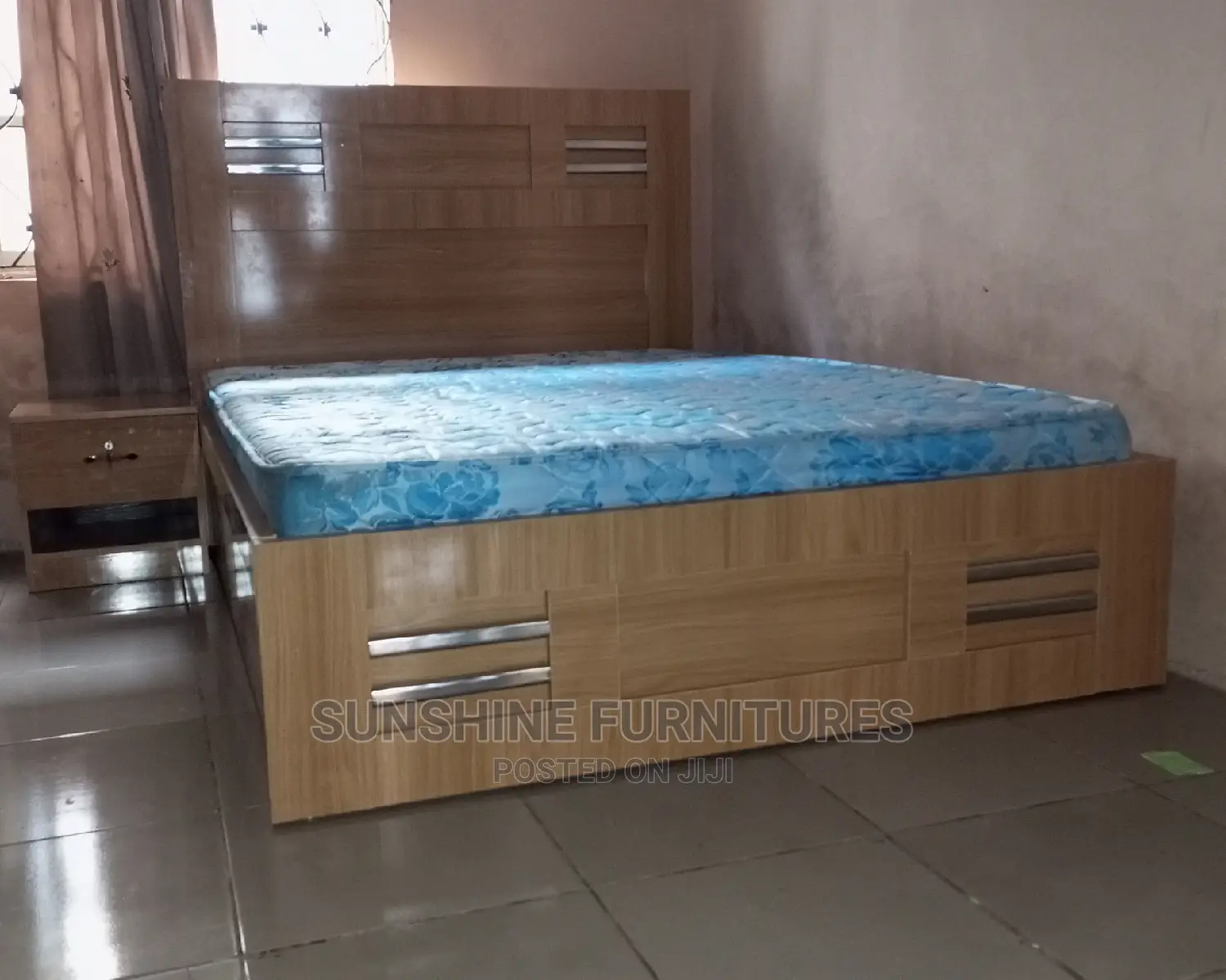 Bed Frame Made With Imported Wood(Mdf)