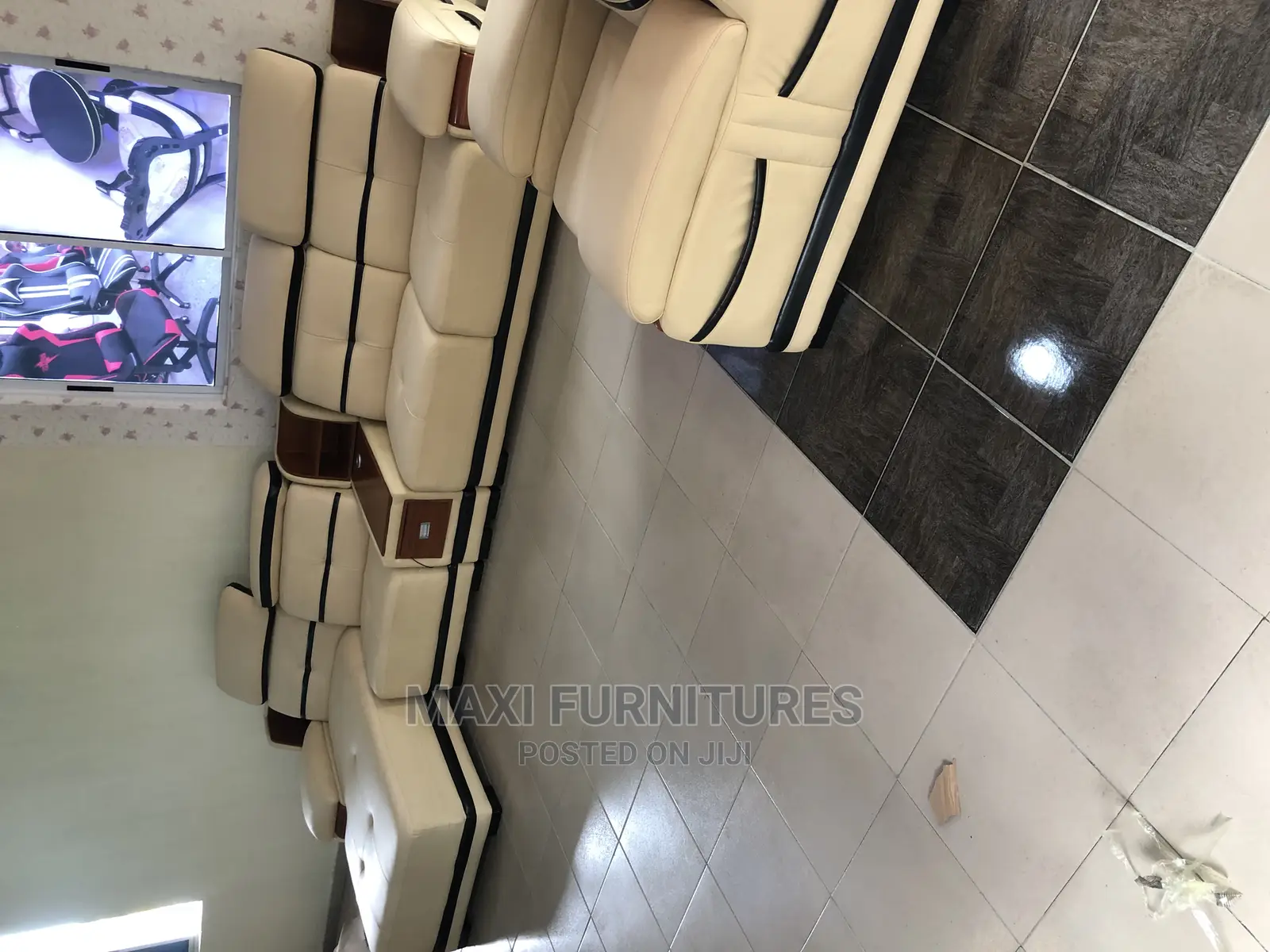 L Shape Complete Set of Leather Chair