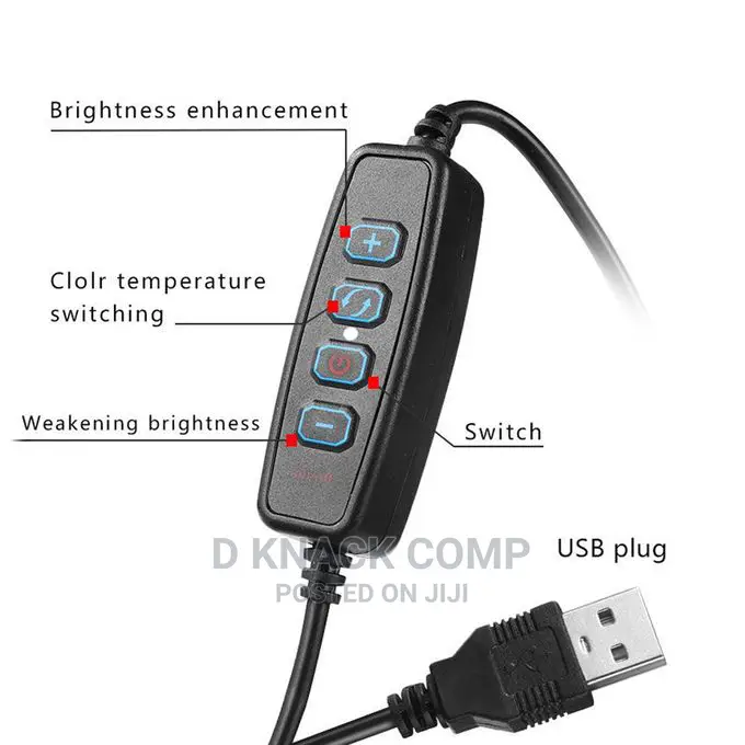 Dimmable Wide Dimming Range Led Ring Fill in Light Tripod