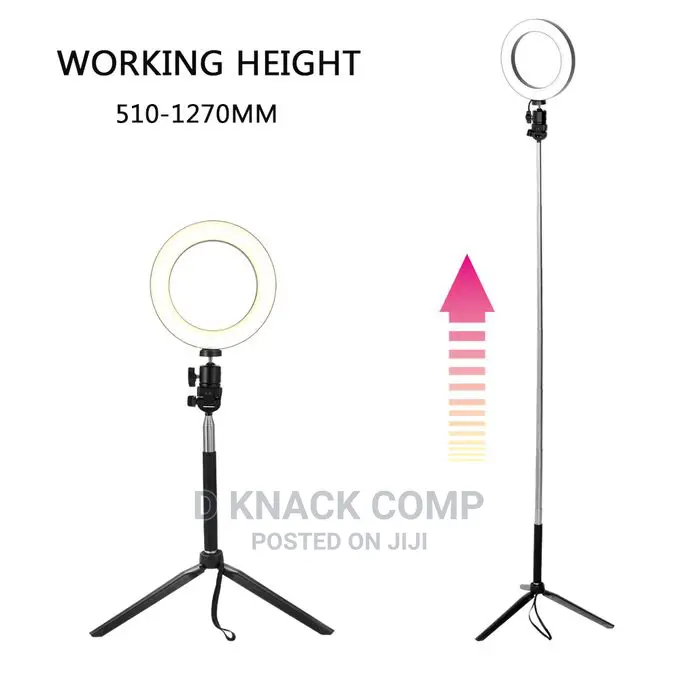 Dimmable Wide Dimming Range Led Ring Fill in Light Tripod