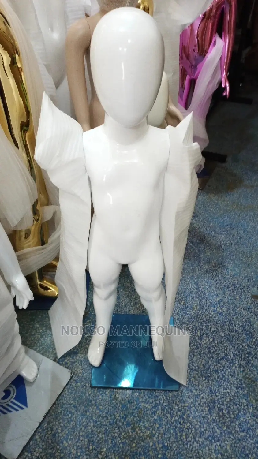 1 To 3 Years Kids Unisex Glossy White Display Mannequins