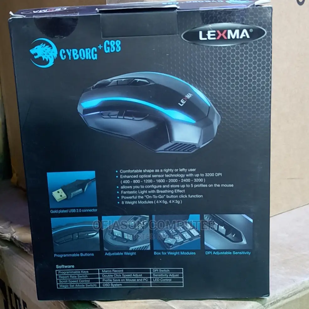 Lexma Gaming Mouse Cybong +G88
