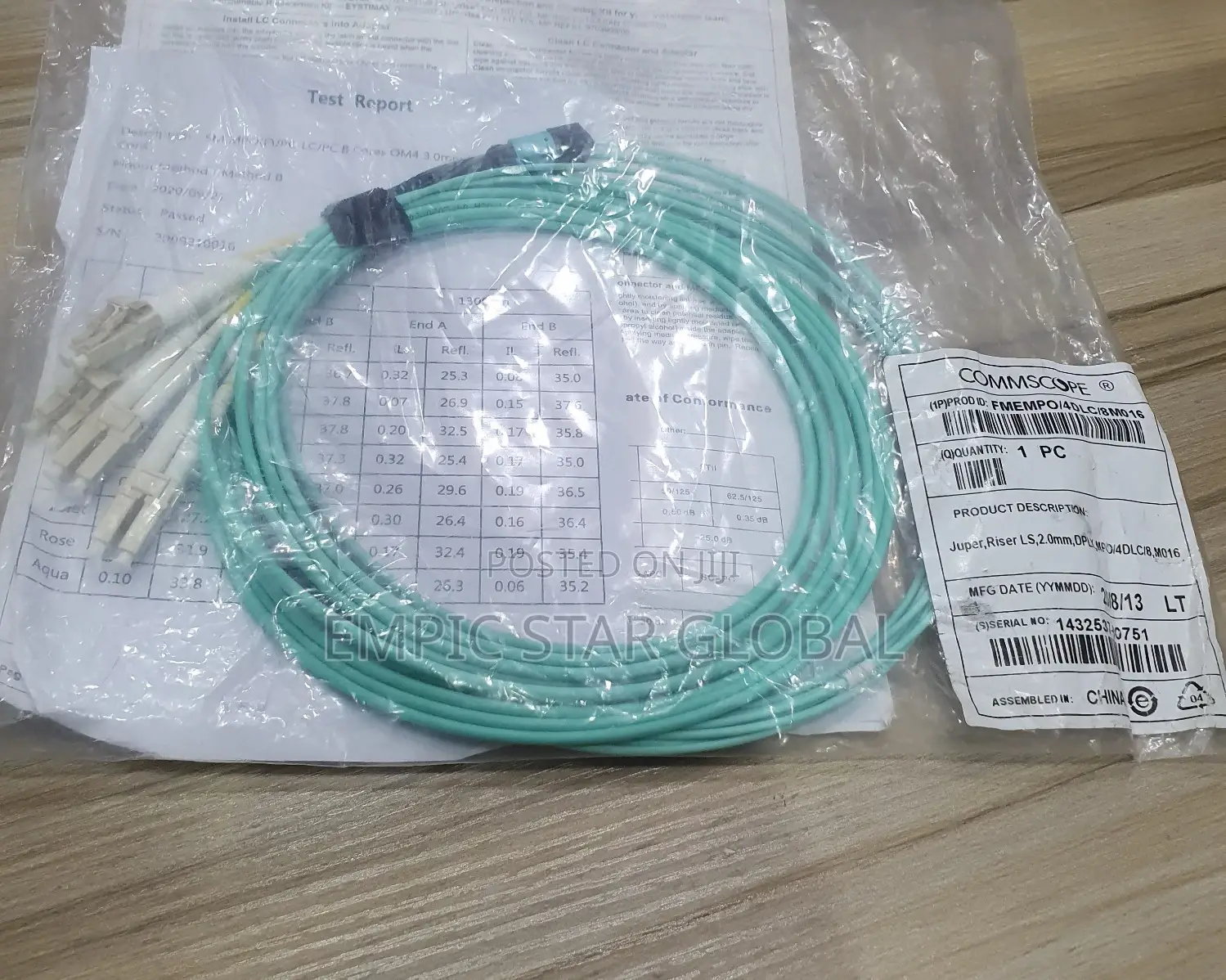 Commscope Networking MPO- 4xlc Fiber Breakout Cable OM4