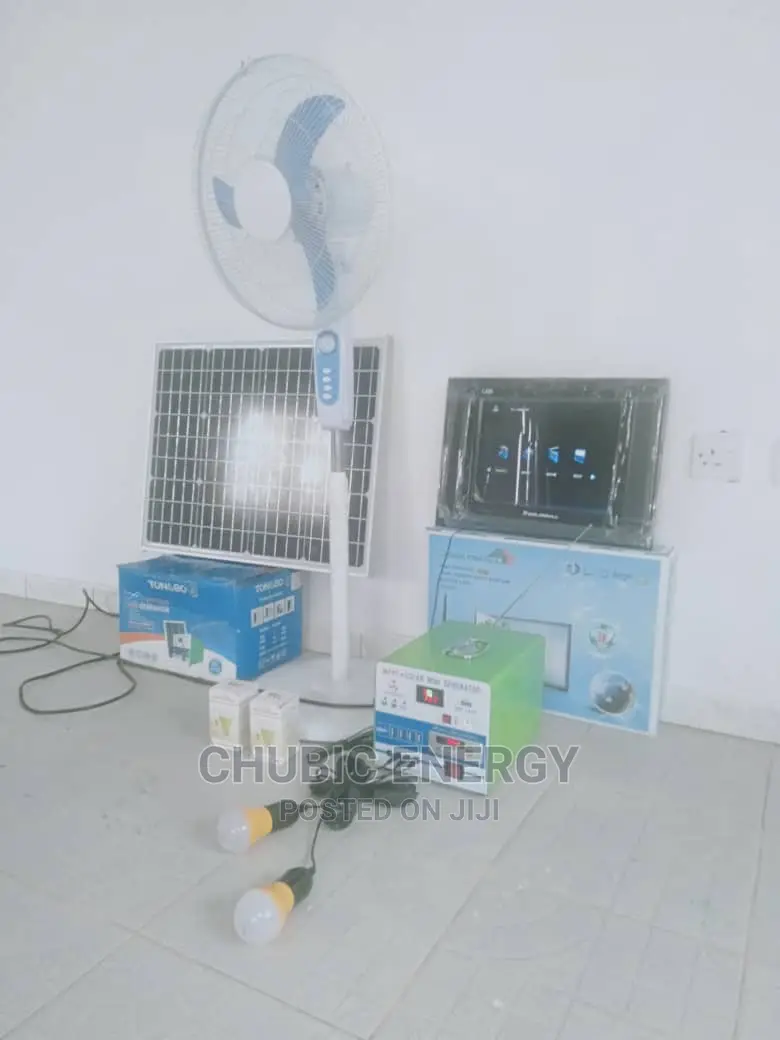 Tonobo Complete Solar Generator TV Fan Inverter Solar Panel