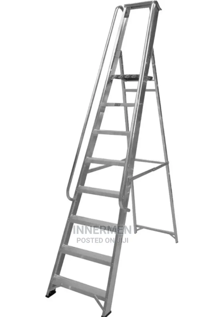 Lyte Industrial Platform Aluminium 8 Step Ladder
