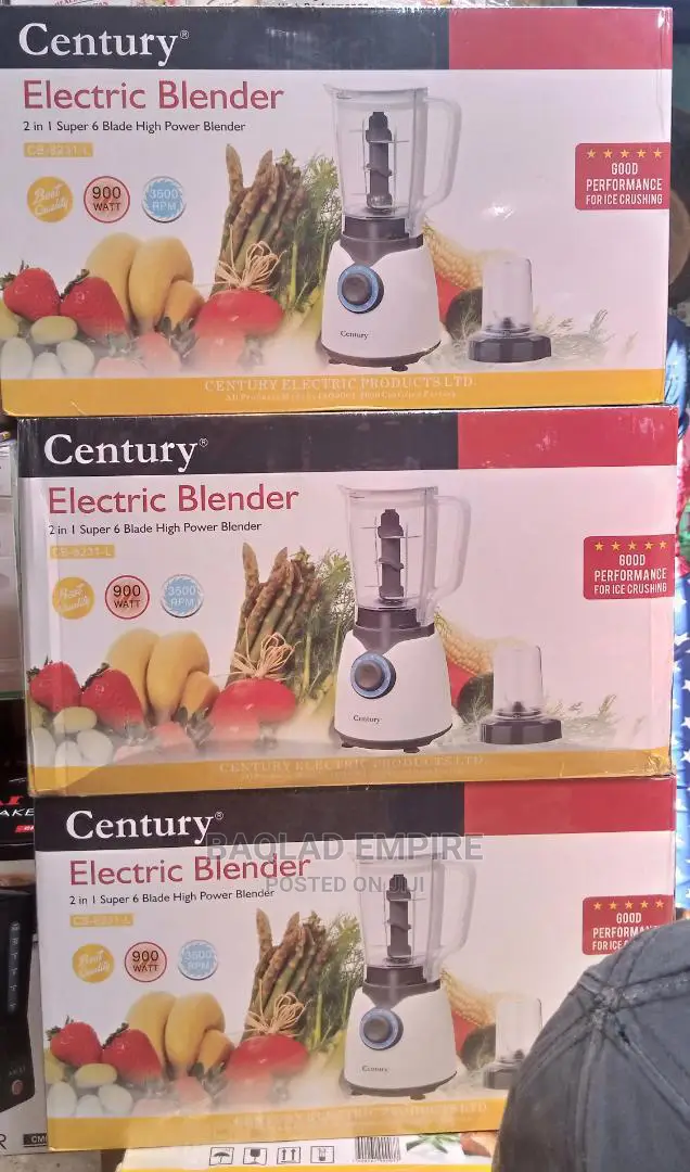 Century Electric 6 Blade High Power Ice Crushing Blender