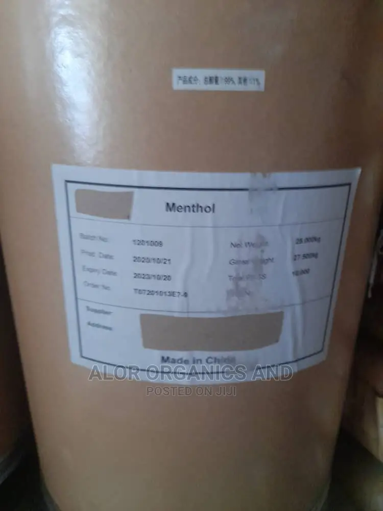 Menthol Crystals for Sale in 25kg Kegs