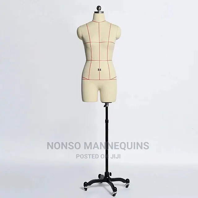 Fully Pinnable Dressform With Drapping Tape And Roller Base
