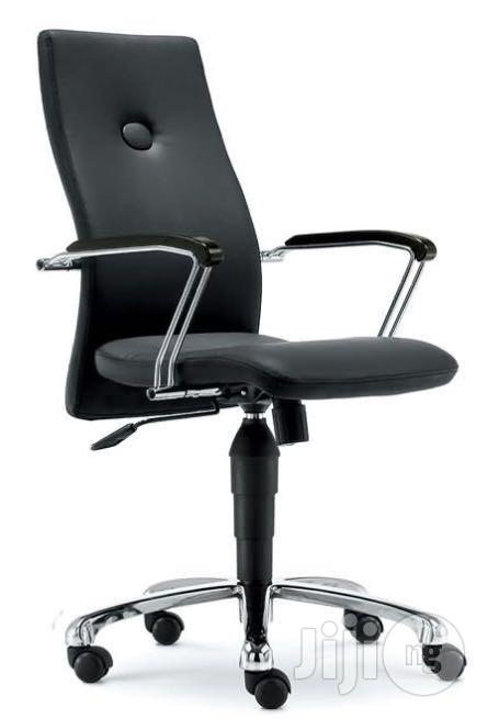 All Leather Swivel Office Chair