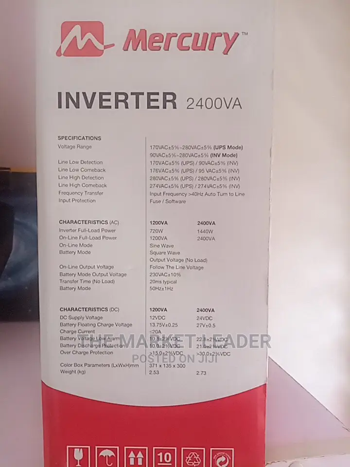 Mercury 2400 Inverter Modified Sinewave