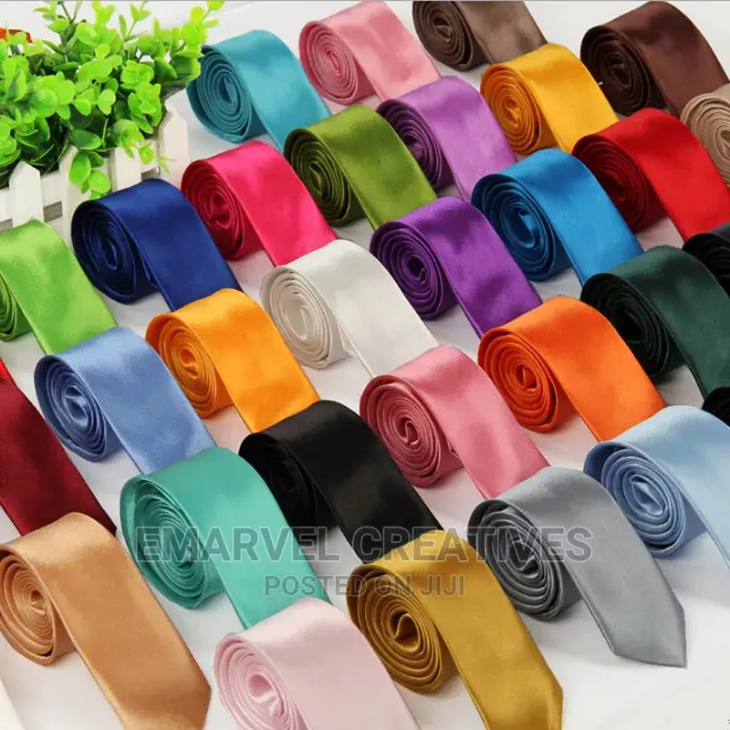 New Mens Stylish 5cm Skinny Solid Color Neck Tie Necktie
