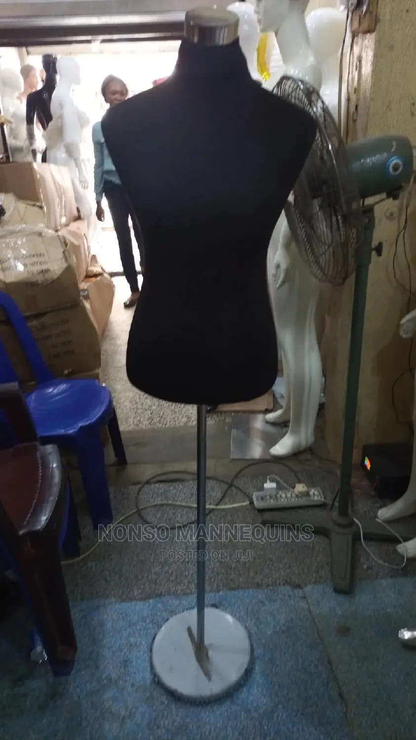 Male and Female Pinnable Dressform Display With Round Base