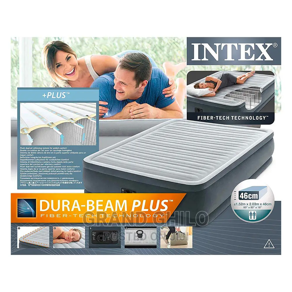 Intex 64414 Double Mattress Airbed Dura Beam 152x203x46 Cm
