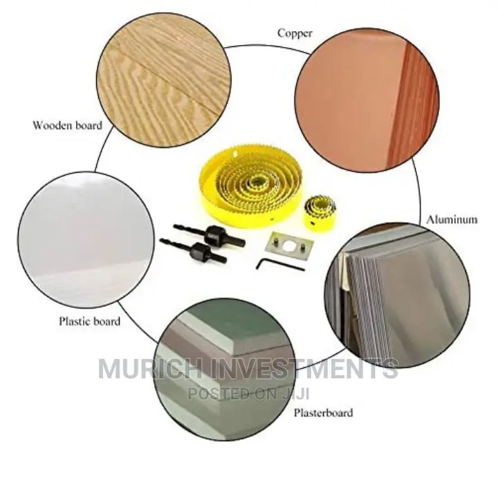 Holesaw Wood, Plasterboard, Plastic Thin PVC Cutter Set