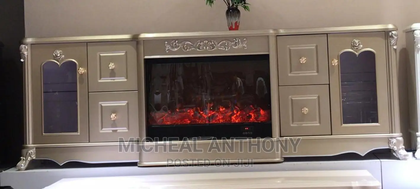 Gold Colour TV Stand Fire Plate With Quality Design 2miter L