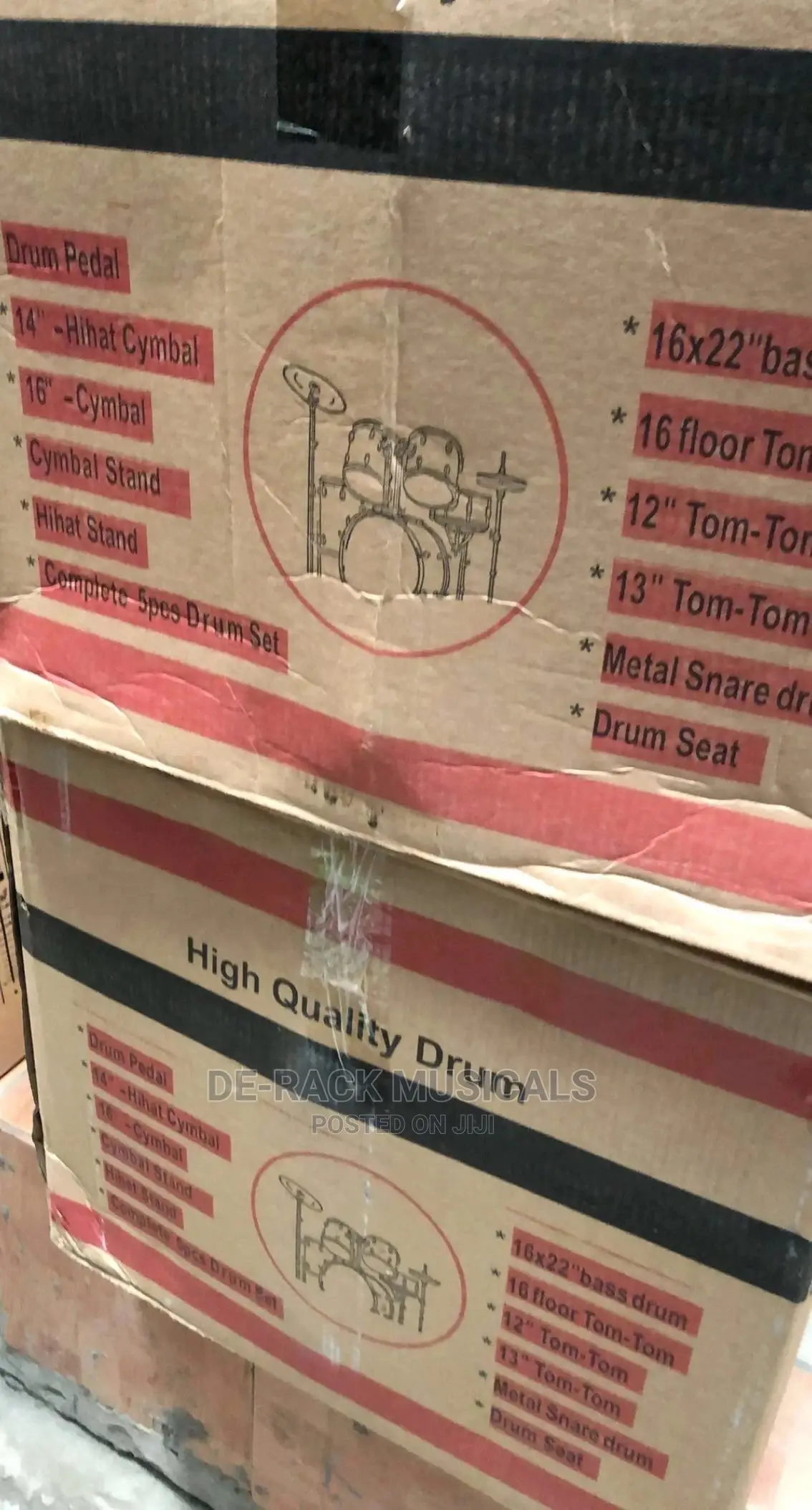 Quality 5 Sets of Drum Wit Big Stand