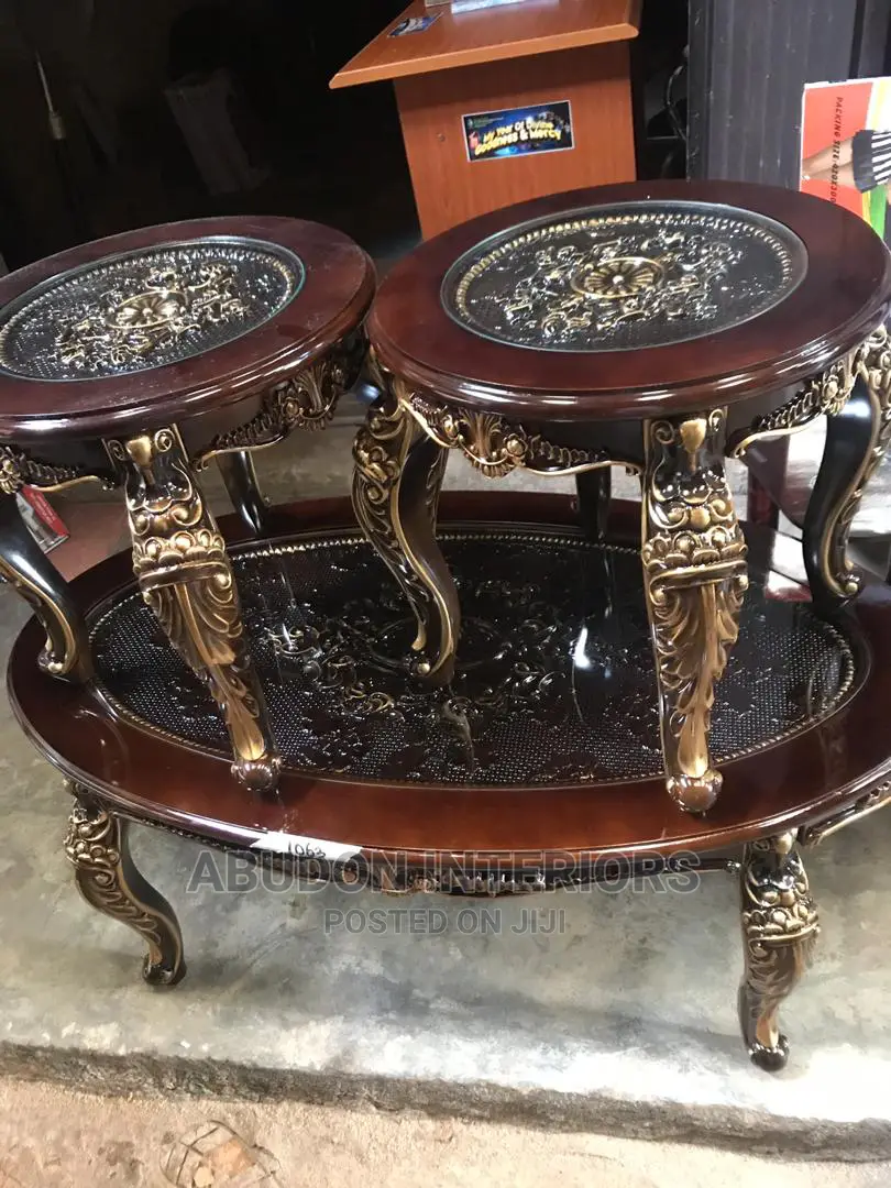 Antique Center Table and Side Stool