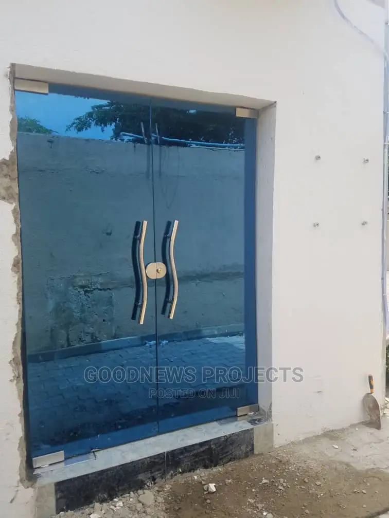Blue Entrance Glass Door
