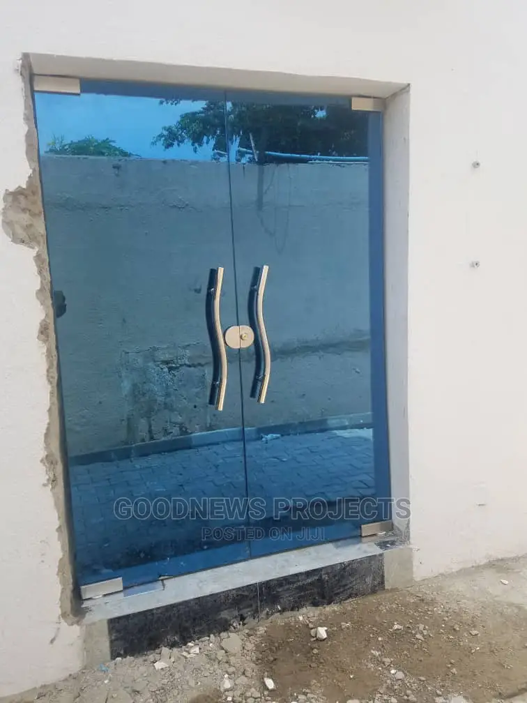 Blue Entrance Glass Door