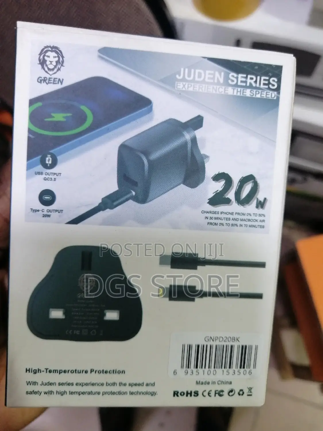 Green Rapid Charging Juden Series 20w