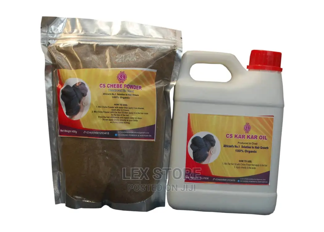 400g Chebe Powder 1 Litre of Kar Kar Oil
