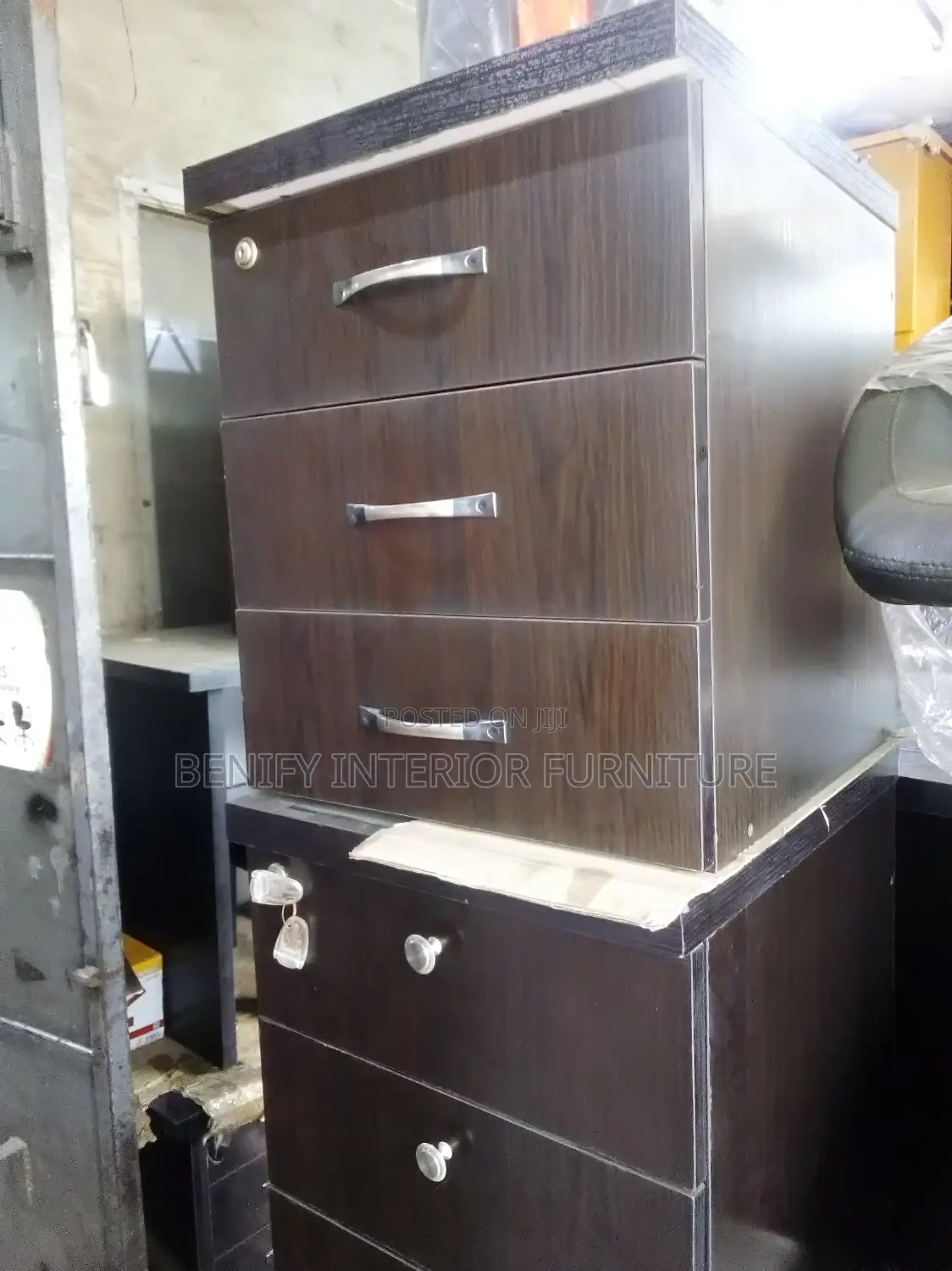 3 Drawers Wooden Mobile Drawer