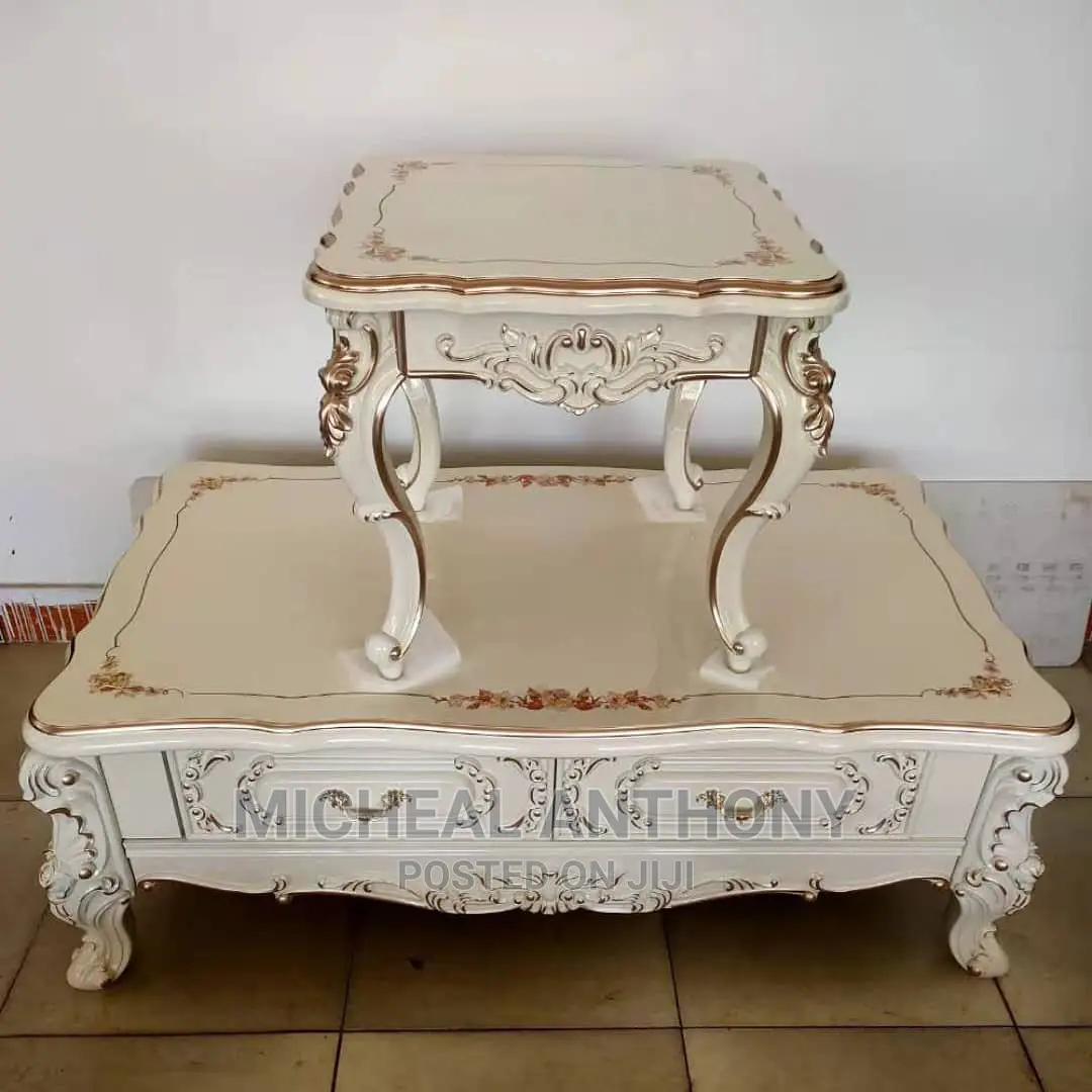 Royal Center Table With Two-Drawer and One Size Stool