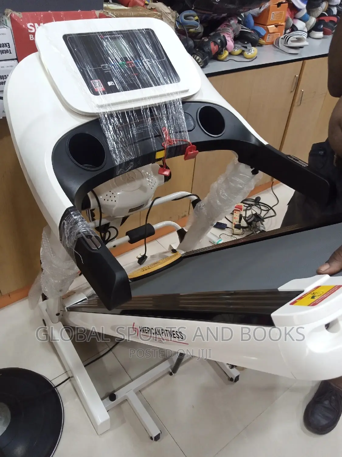 3hp White Treadmill American Fitness Complete Accessories