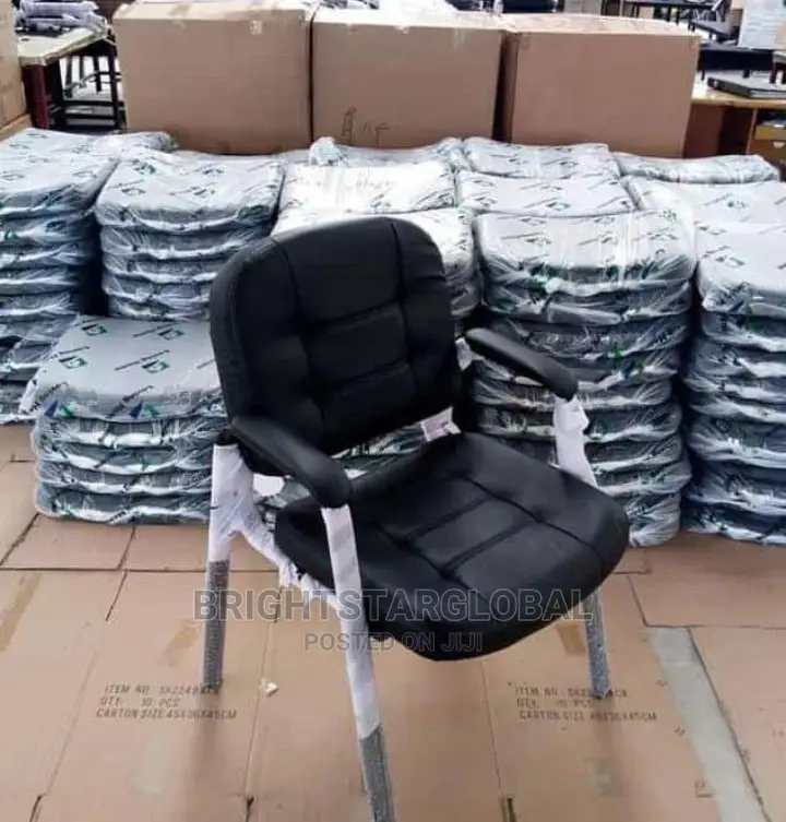 Visitors Chair (High Quality Leather)8012