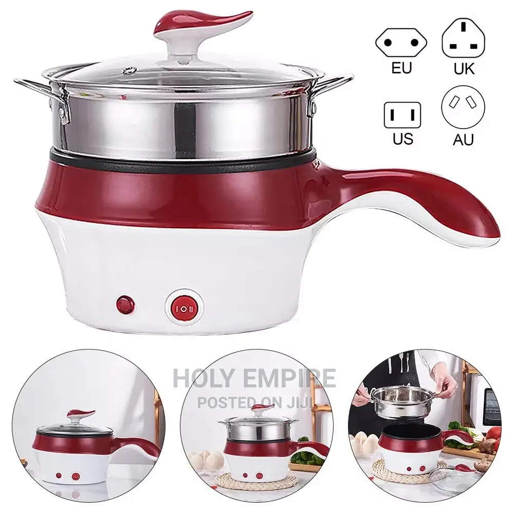 Electric Cooking Pot With Steamer Non-Stick Rice Cooker Pot