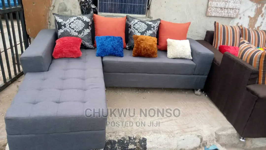 L- Shaped Fabric Sofa for Sale