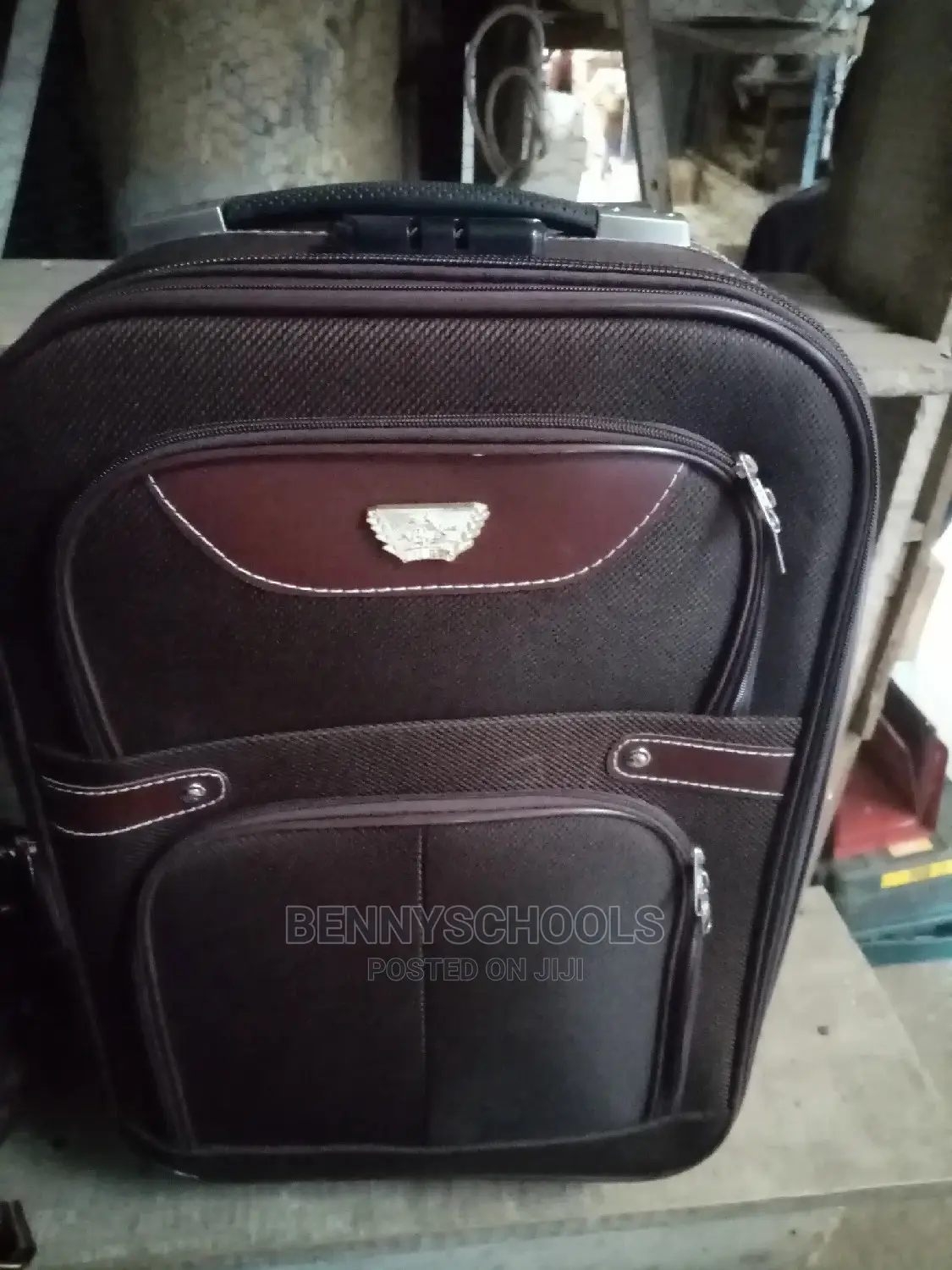 Black and Brown Small Two Wheels Lightweight Box