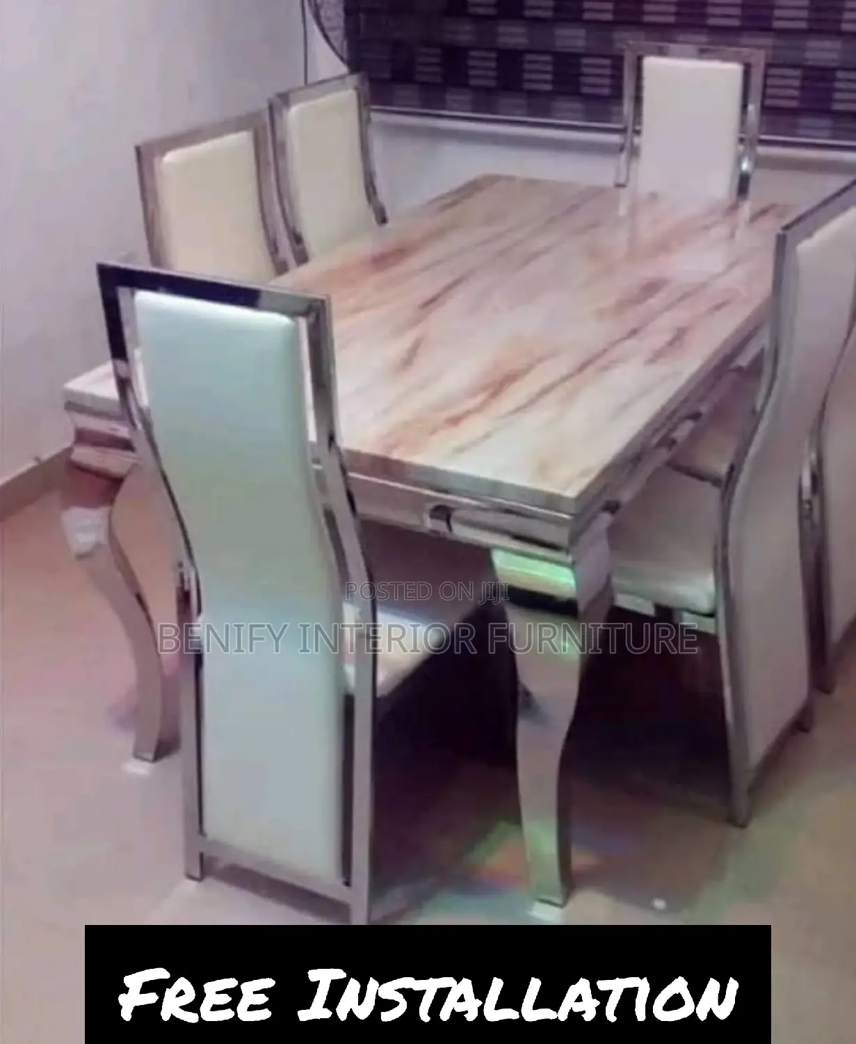 Modern Mable Dining Table With 6 Chairs