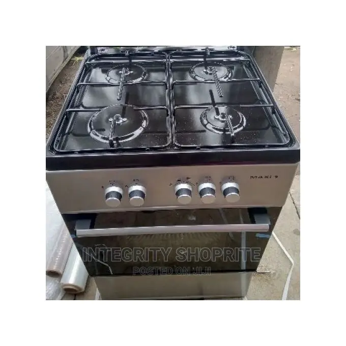 Maxi Gas Cooker 60X60 (4 Burner) Basic Black Grey