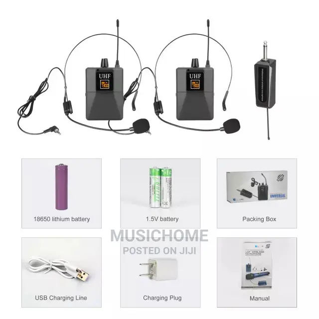 Universal Dual Cameras Recording Wireless Microphone