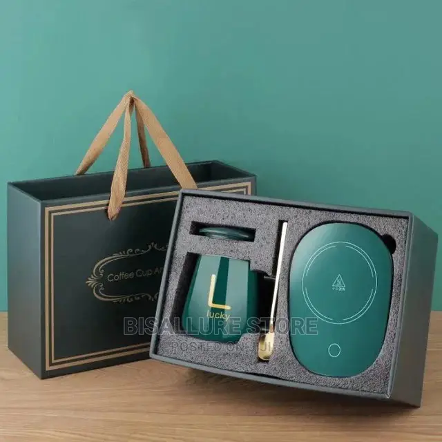 Electric Warmer Heating Mug Cup With Coaster