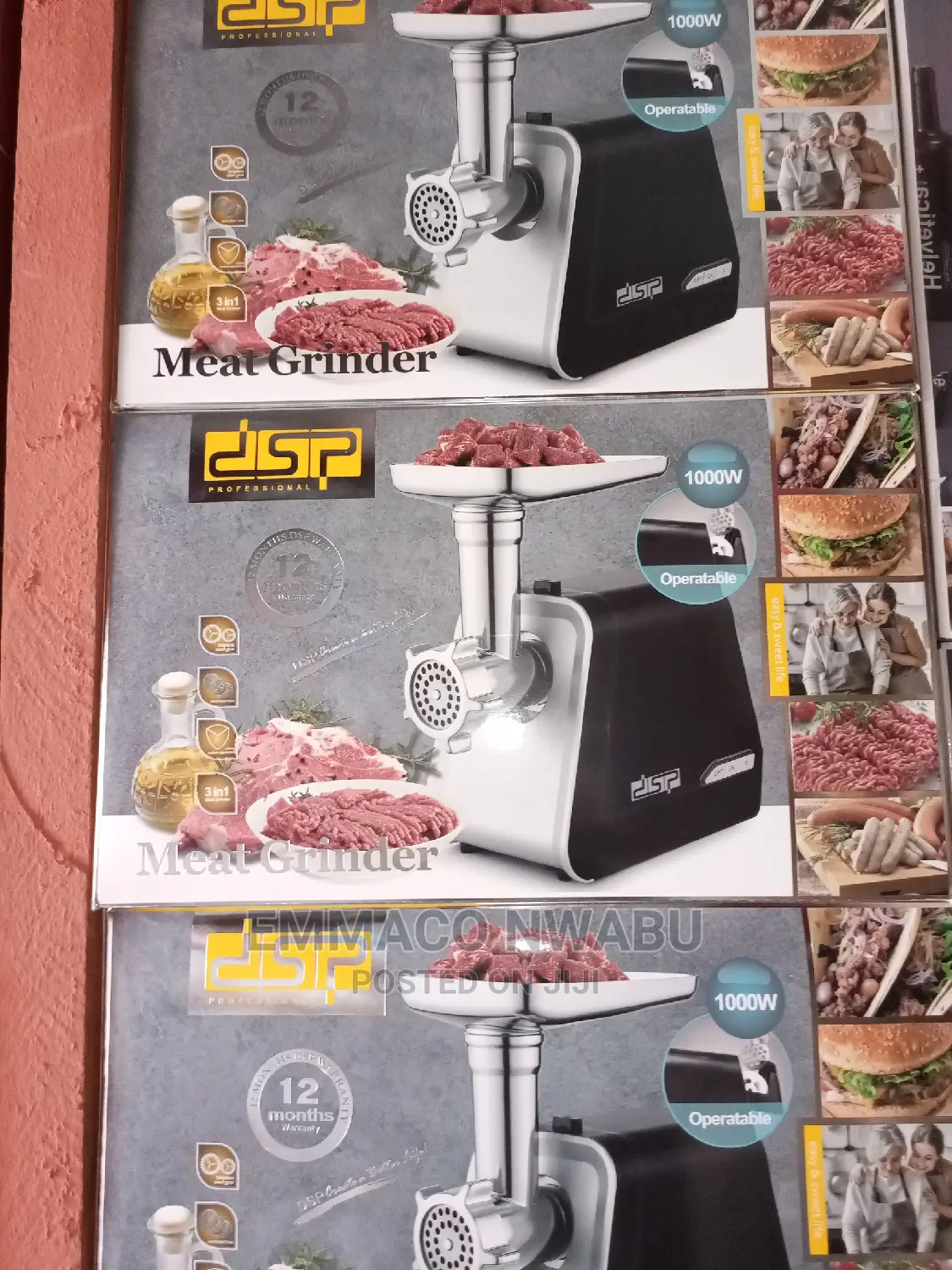 DSP Meat Grinder 3 in 1, 1000watts.