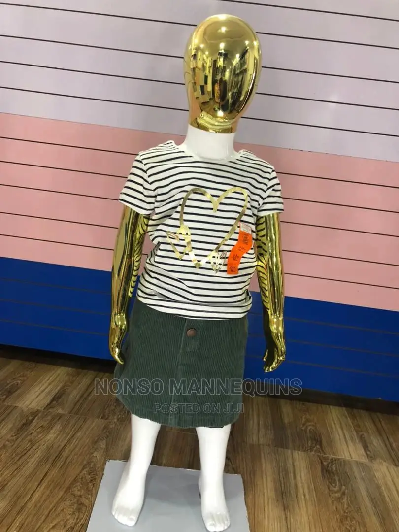 Gold and White Age 1 to 3 Years Unisex Kiddies Mannequins