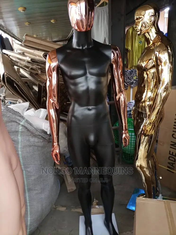 Black and Bronze Male Full Body Mannequin