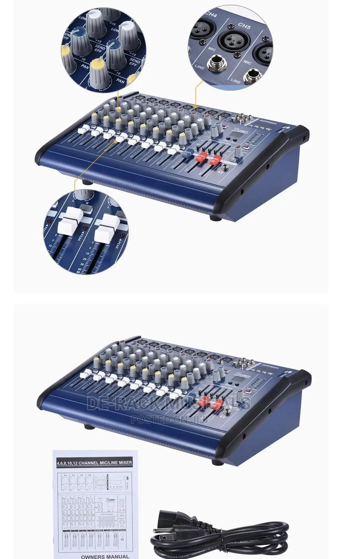 The Professional 8 Channels Powered Mixer Amplifier