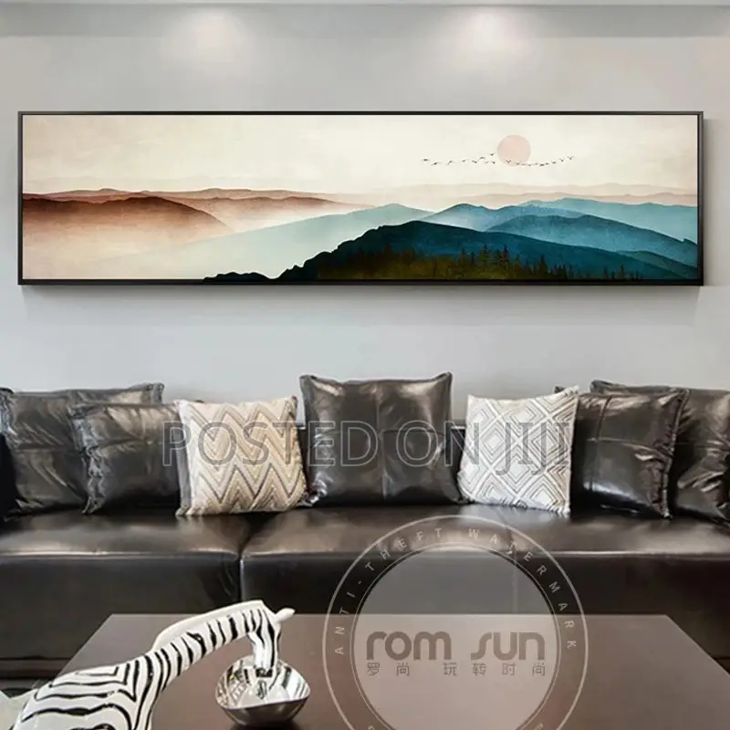 New Chinese Style Abstract Landscape Canvas Painting