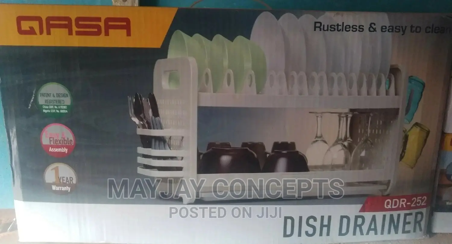 Qasa Dish Drainer and Plate Rack-Rustless and Easy to Clean