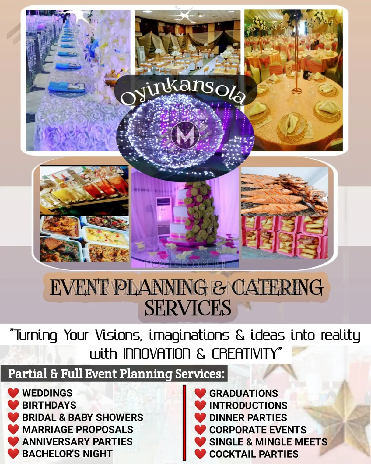 Full Event Planning Catering Services Anyehere In Nigeria
