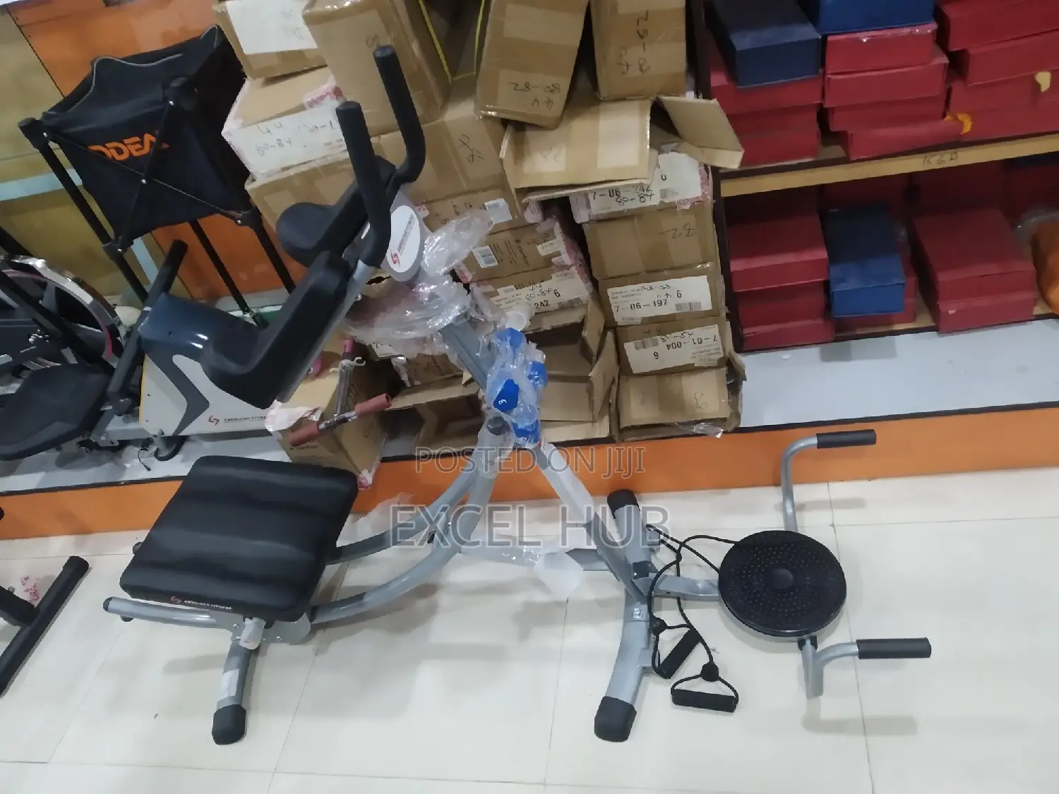 Ab Coaster With Stepper, Dumbbell And Rope 888